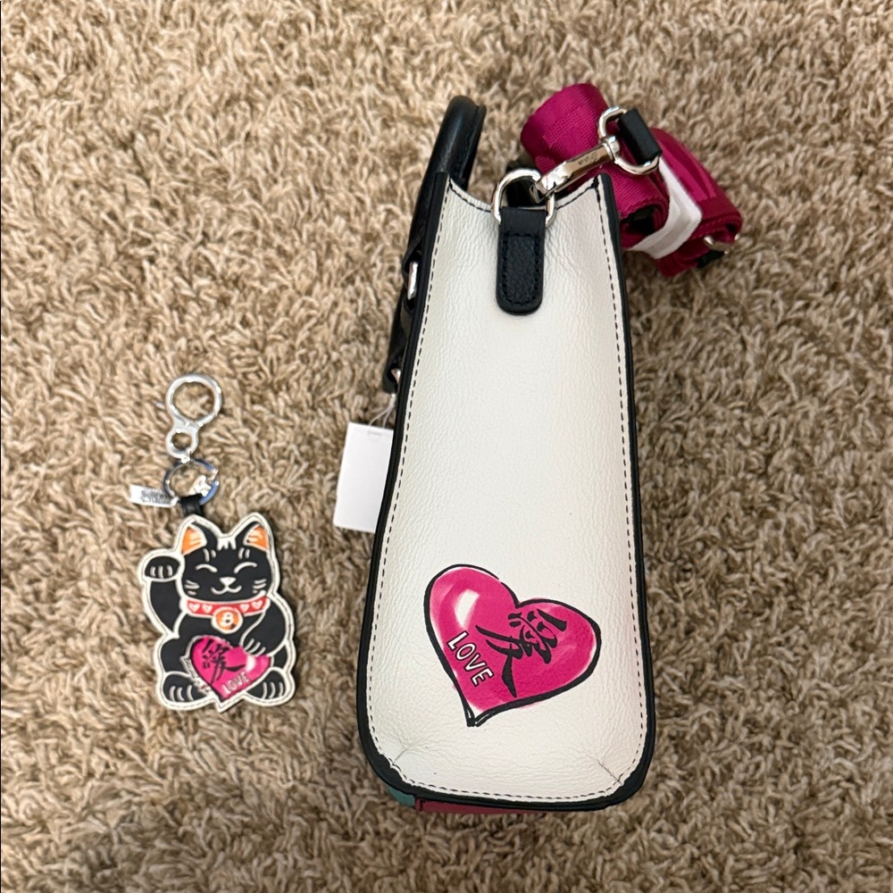 Brighton Tokyo Love Shiba Inu Leather Mini Tote NWT - Picture 2 of 6